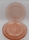 Four Pink depression 1930’s Sharon Cabbage Rose 9” dinner plates