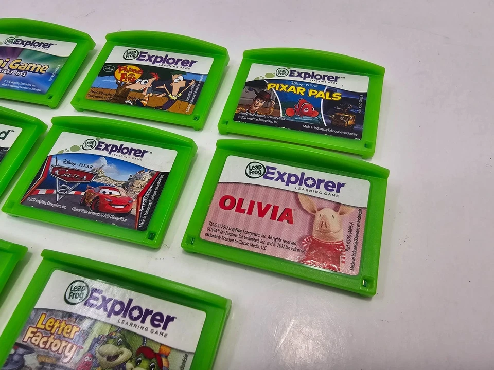 Leapfrog Explorer Games Toy Story Disney Cars Olivia Pixar Pals Lot Of 8 - Image 4 of 4
