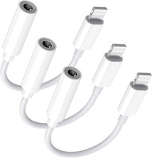 Lightning to 3.5 Mm Headphone Jack Adapter, Apple Mfi Certified 3 Pack Iphone