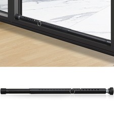 Heavy Duty Sliding Door Bar - Adjustable 17-50 Inch, Patio Glass Door Lock fo...