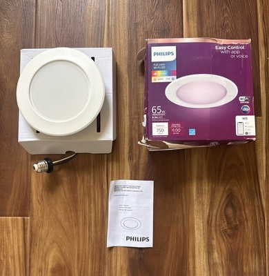 Philips Wiz Smart Wi-Fi Recessed Light Kit 5/6 in. LED 65W Full Color And White