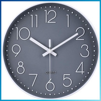 30Cm Lautlose Wanduhr Modern Dekor FüR Wohnzimmer BüRo Grau Analoge Uhr