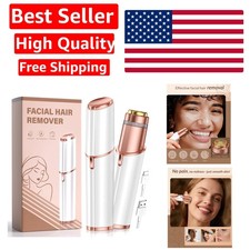 Facial Hair Removal for Women: Painless Rechargeable Face Shaver Electric Hai...