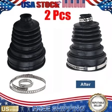 Universal 2 x CV Boot Cover Silicone CV Axle Boot Dust Cover Ball Head Clamp Kit