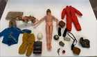 Vintage Gi Joe 12 Inch Figure Plus Accessories Flocked Hair Fight For Survival