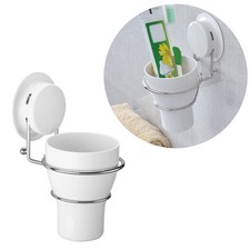 Bathroom Wall Mounted Plastic Gargle Cup And Toothbrush Holder With Cup