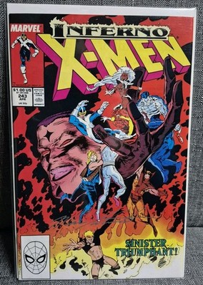 Uncanny X-Men #243 SIGNED Marc Silvestri Marvel 1989 Inferno