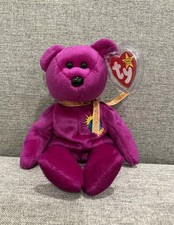 Ty Beanie Babies 1999 Millennium Purple Bear SPELLING ERROR:  Millenium  Rare
