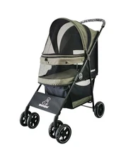 ROODO 4 Wheel Dog Cat Pet Stroller Best Lightweight Foldable Compact Portable...