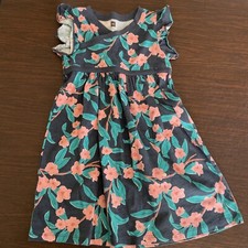 Tea Collection Size 4 Dress Nwot Euc Blue Coral Floral