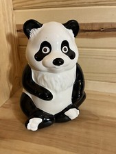 Vintage Ceramic Metlox PANDA BEAR Cookie Jar, Made in the USA EUC