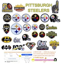 Pittsburgh Steelers🏈Football Patches Iron on, Sew(Select options)✈Thai by USPS