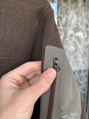 ARC'TERYX Polartec Quarter 1/4 Zip Brown Fleece Covert Jacket Size Small Men's - Picture 5 of 12