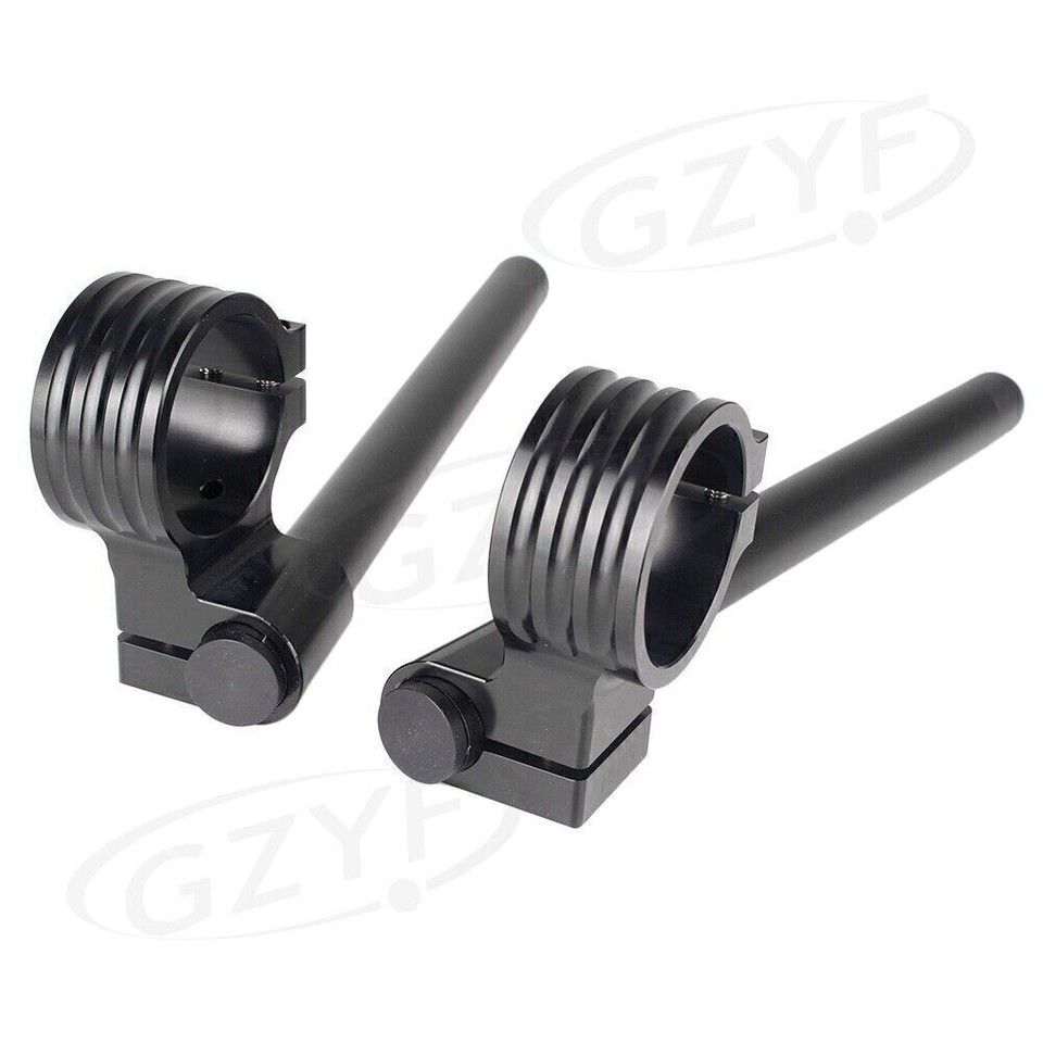 Clip On Handlebar Replacement Fit 52MM Fork Tube Black Motorcycle eBay