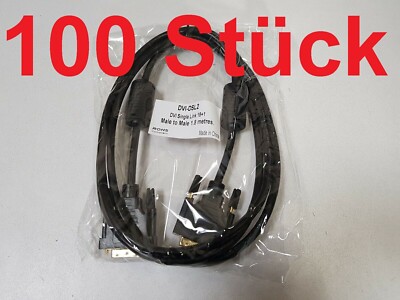100 Stück DVI Display Kabel 1,8 M Meter Stecker Stecker Kabel schwarz Cable