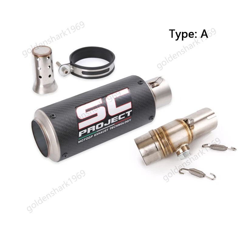 Tubo silenciador de fibra de carbono con puntas de escape para Kawasaki ER6N ER6F 2012-2016 Foto 4 de 4