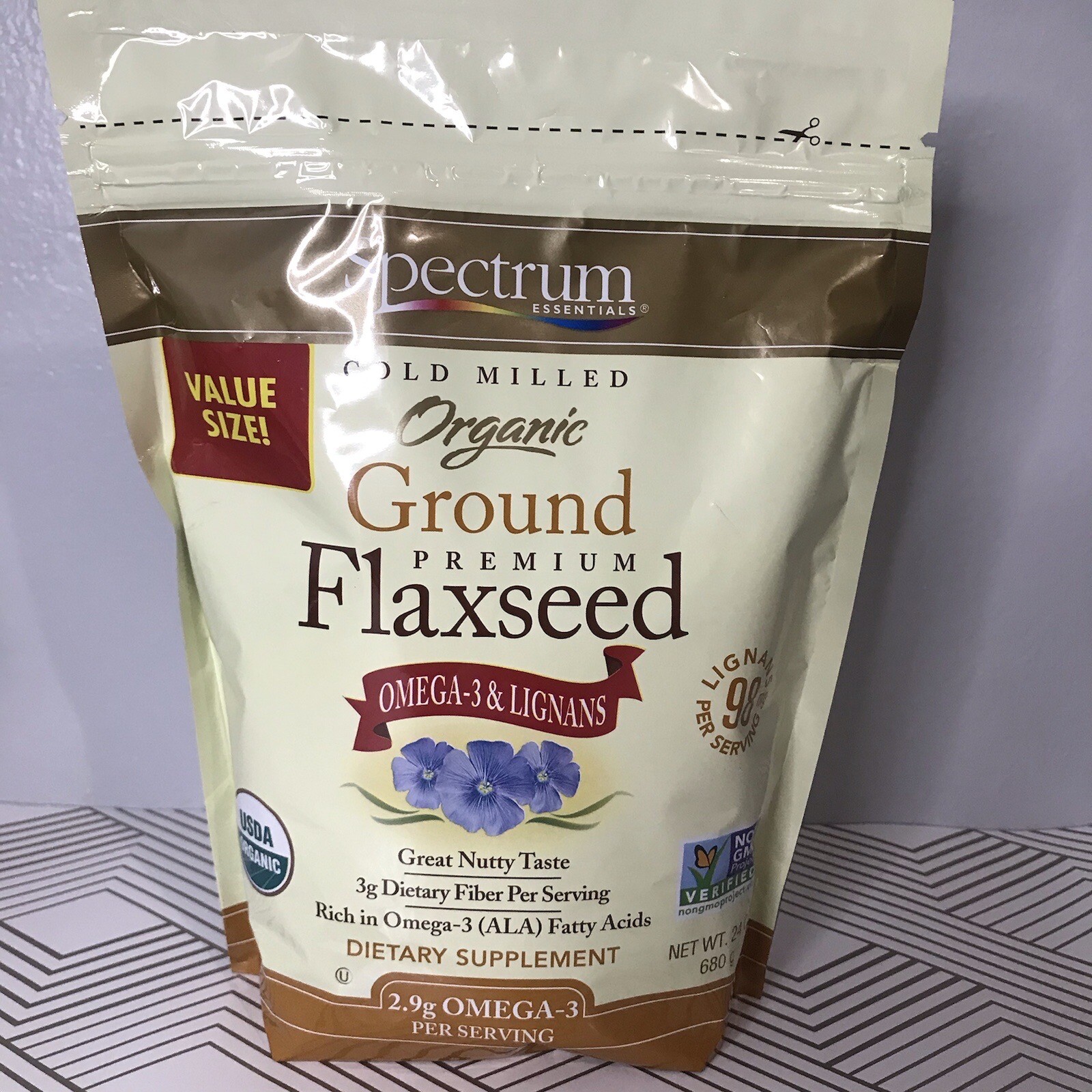 Spectrum Essentials Cold Milled Flaxseed Organic Ground Premium Jumbo 24 Oz eBay