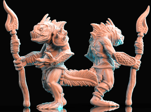Fischmenschen Sahuagin D&D Bestiarium Multi Angebot 28mm 32mm - Bild 2 von 8