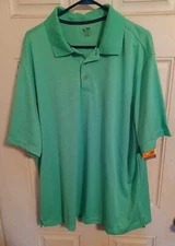 Champion Golf Men's Short Sleeve Green Collared Polo Shirt 2XL XXL NWT Advanced 
