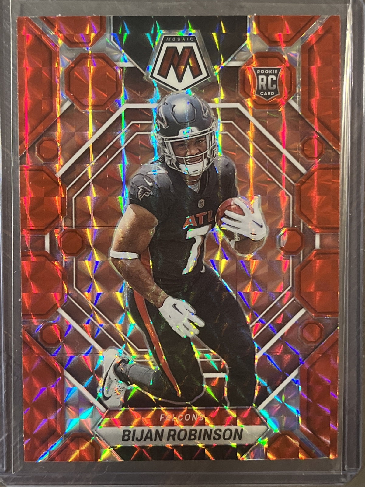 2023 Panini Mosaic Mosaic Red #284 Bijan Robinson RC Rookie FALCONS