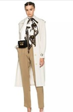 Lanvin Belted Trench Coat Size 38 Moon Color Nwt