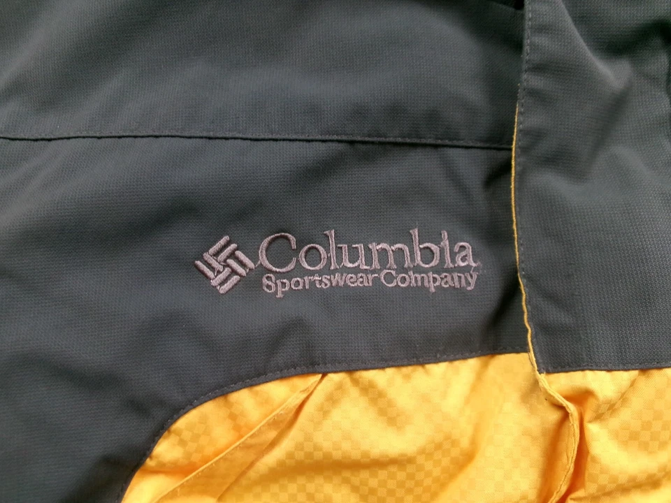 Columbia 钛夹克女式 XXL 黄色黑色双拉链连帽滑雪雪雨 — 第 2/4 张图片