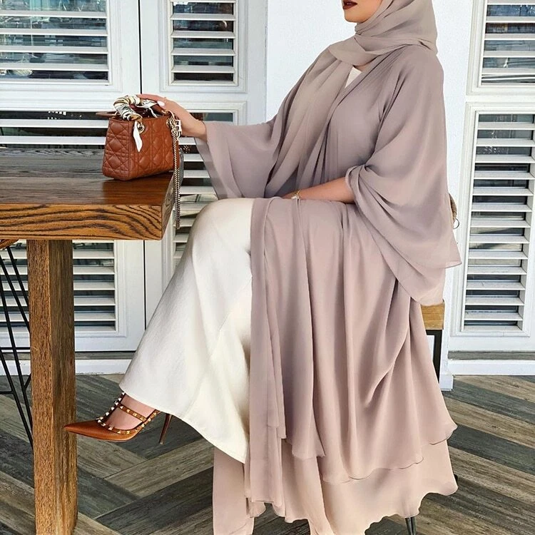 Khaki hotsell open abaya