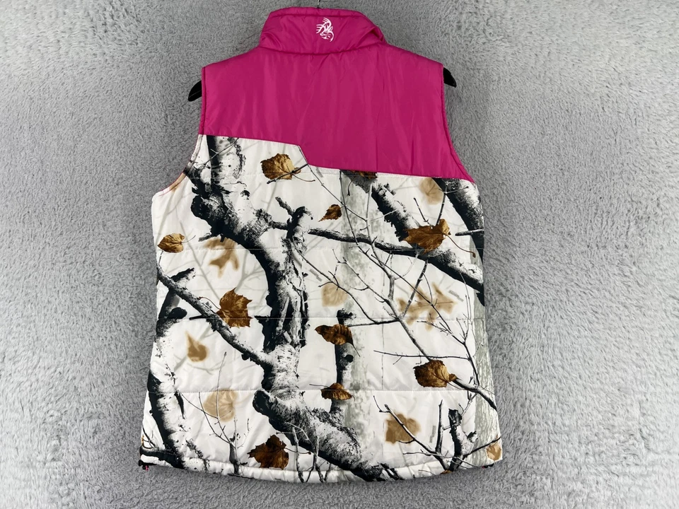 Legendary Chaleco Colas Blancas Mujer Mediano Blanco Rosa Camuflaje Cremallera Completa Poliéster Cálido Foto 2 de 4