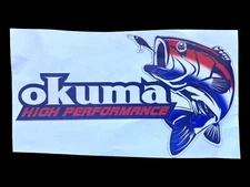 New Okuma Fishing Sticker Decal 6”x3.5”Saltwater Freshwater
