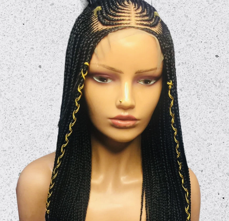 Pelucas trenzas negras para mujer Foto 3 de 3