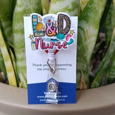 Labor And Delivery Nurse Badge Reel Holder/ ID / Clip