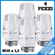 Testa termostatica radiatore per valvola 4 pezzi termosifone termostato M30x1,5