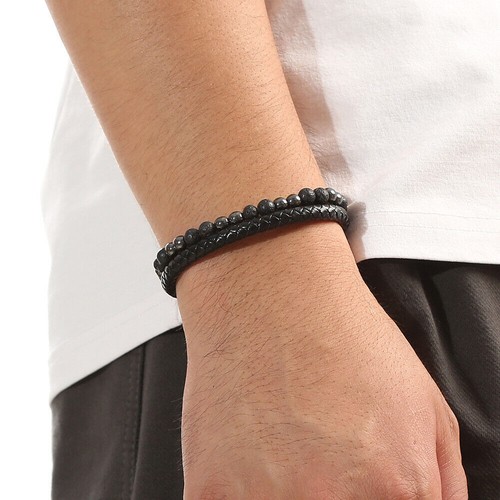 Triple Protection Smoking Cessation Bracelets 8MM Magnet Anti Smoke Bracelet New - Picture 21 of 26