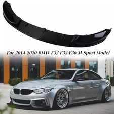 Performance Front Lip Splitter Kit For 14-20 BMW F32 F33 F36 M Sport Gloss Black