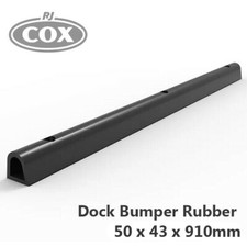Rubber Docking Bumpers Property & Vehicle Dock Protectors D Section 50x43x910mm
