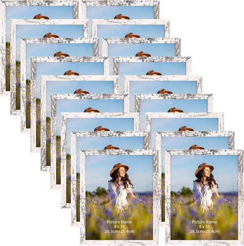 Farmhouse Style 8x10 Picture Frames - Set of 18 Lightweight & Shatterproof - Picture 3 of 8