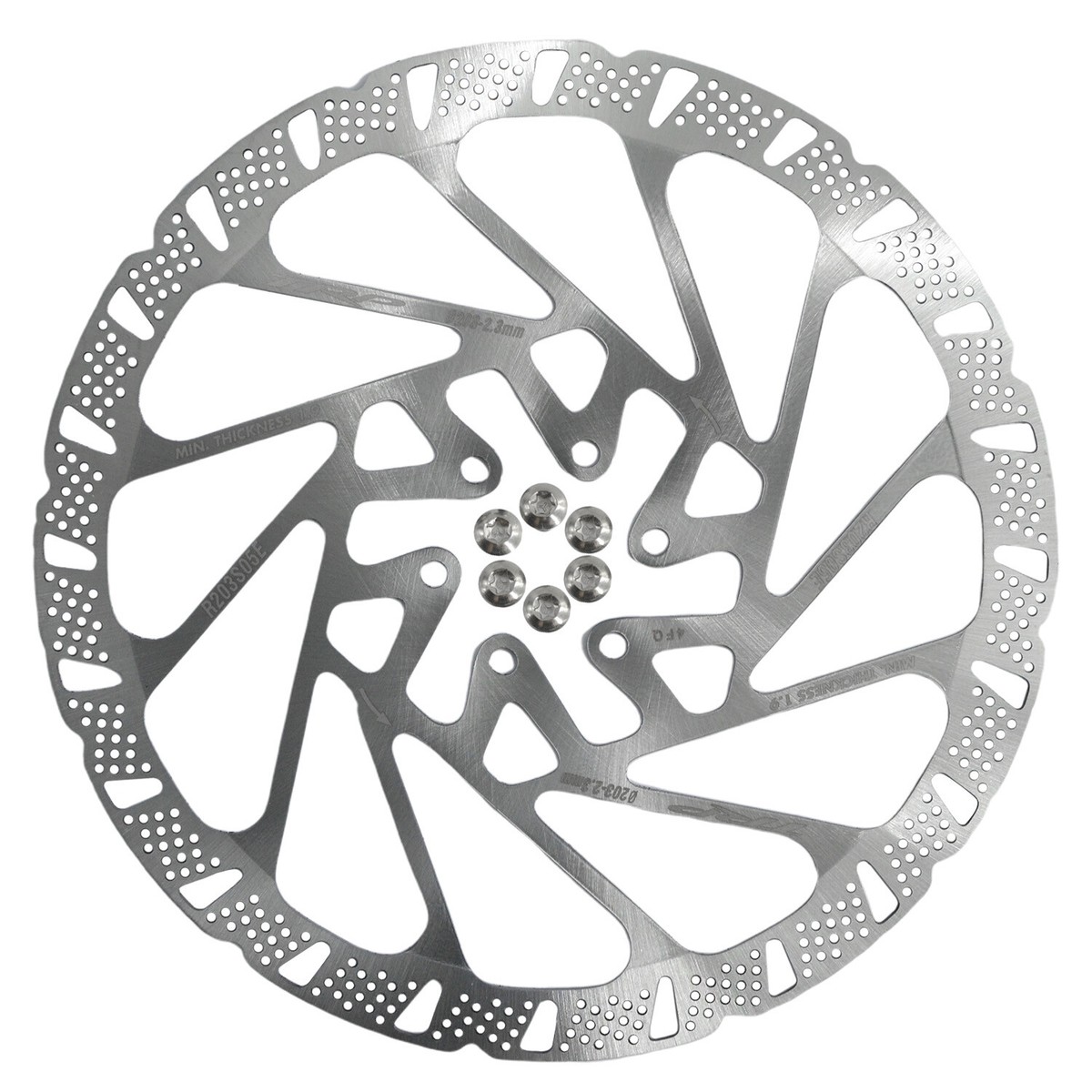 Rotor De Frein TRP RS05E 203 Mm – 2,3 Mm D'épaisseur, 6 Trous – Acier Inoxydable, Refroidissement Optimisé – Pour VTT Et Descente