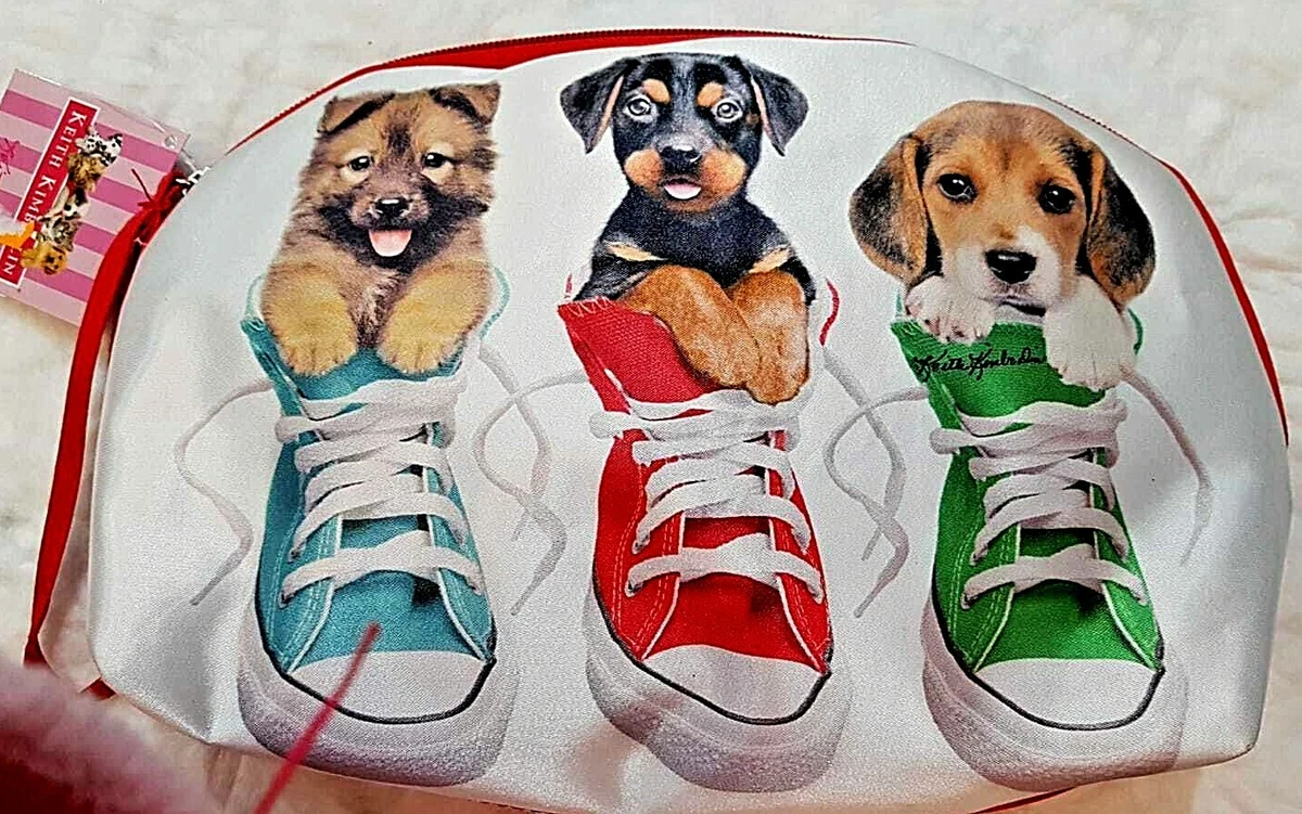 Bag Pouchette White 3 Dogs Puppies Inside Converse IN Synthetic