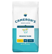 Cameron's Coffee Roasted Ground Coffee Bag, Breakfast Blend, 32 Ounce, (Pack of