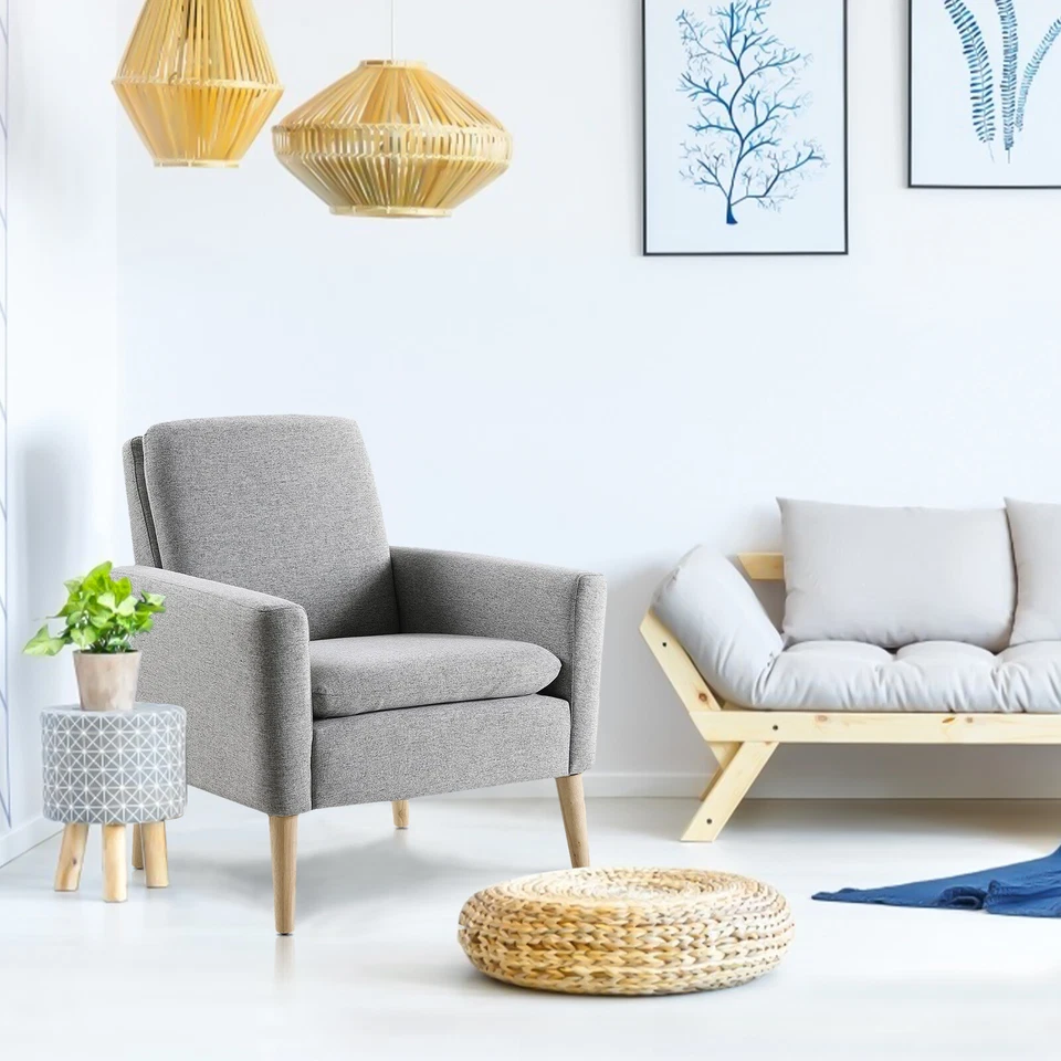 Sillón moderno con acento de sofá sillas de salón moda simplicidad 8 colores Foto 3 de 4