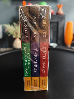 WEBSTER'S UNIVERSAL SCHREIBTISCH REFERENZSET, 3 BUCH SET, NEU VERSIEGELT KOSTENLOSES UK VERSAND 