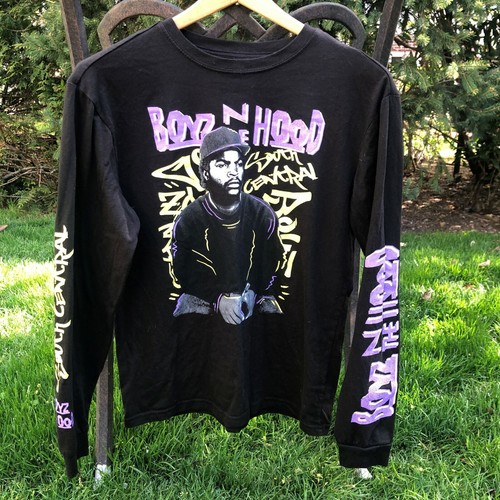Hood Long Sleeve T Shirt Ice Cube Black 