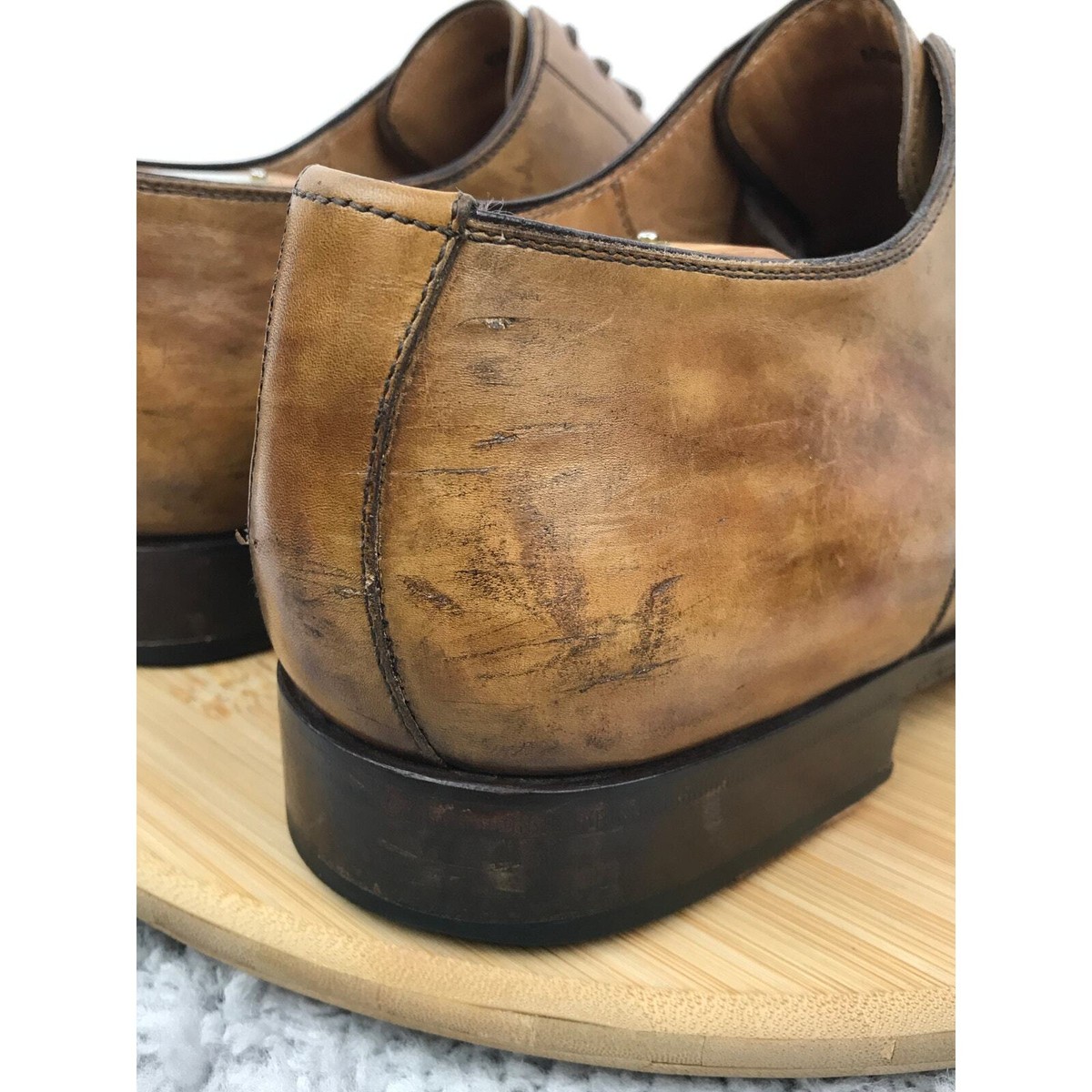 Magnanni Brown Leather Plain Toe Career Oxford Derby Dress  display picture 3