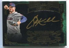 2015 Topps Five Star Golden Graphs Green GGCK Corey Kluber Auto 11/15