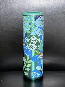 starbucks blue flower tumbler