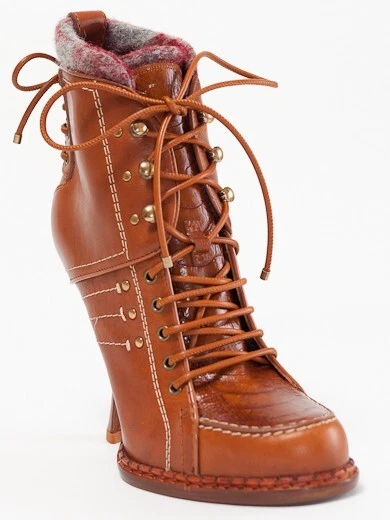 New Dior Montagne Rusty Leather Booties 35.5 US 5.5