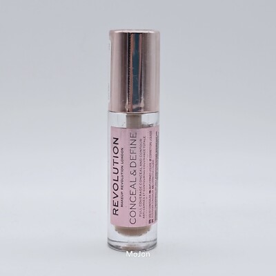 Revolution Conceal & Define Concealer C12 Medium/Tan W Cool Undertones Travel