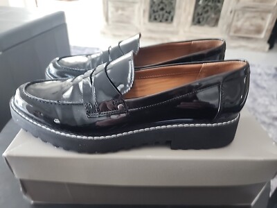 Franco Sarto Cassandra Black Patent Leather Womens Shoes 9M w/ box