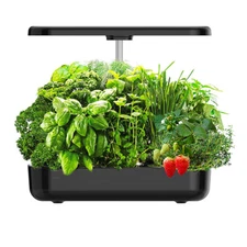 12 Pods Indoor Herb Garden Kit Hydroponics Growing System with LED Grow Light