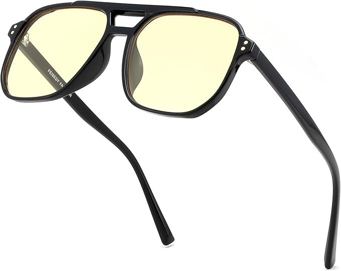 FEISEDY Blue Light Blocking Gaming Glasses for Women Men Stylish Computer Eyewear